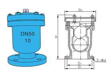单口排气阀结构图 单口排气阀结构图